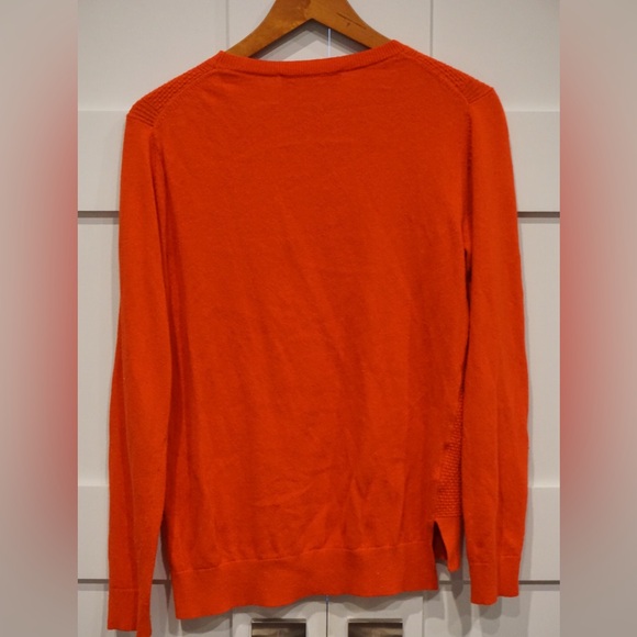 LOFT red/orange textured sweater Medium - Picture 2 of 4